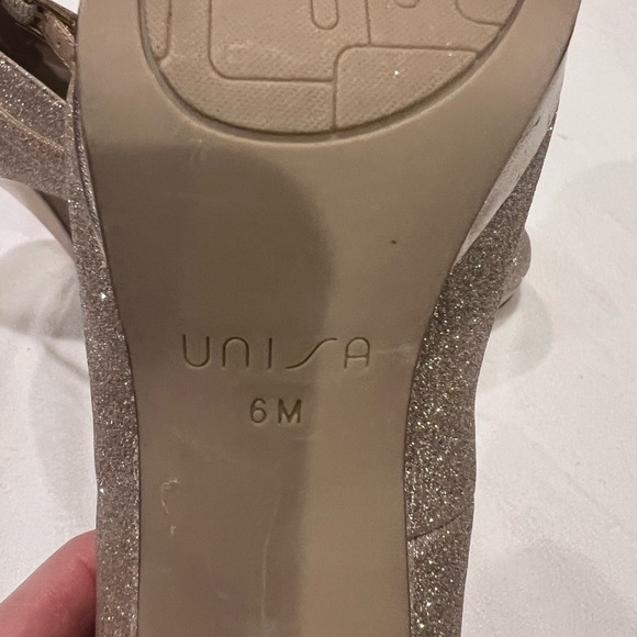 Women’s Unisa Gold Sparkle Formal High Heels Size 6 - Picture 10 of 14